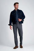 Wrinkle Free Performance Khaki Pant, Dark Grey view# 5