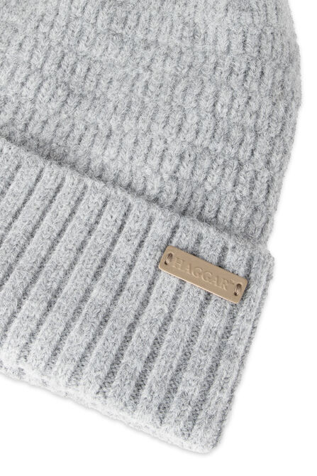 Heathered Micro Cable Crown Beanie, Graphite view# 5