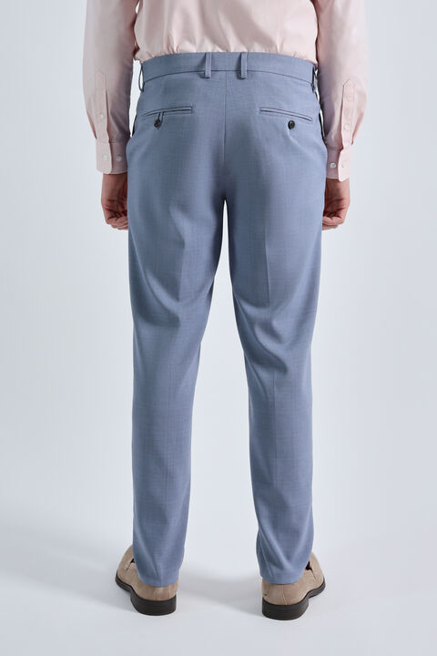 Smart Wash&reg; Tonal Plaid Suit Pant, Chambray view# 3