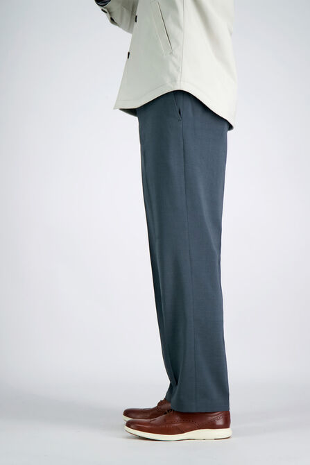 Premium Comfort Dress Pant - Subtle Plaid, Medium Grey view# 3