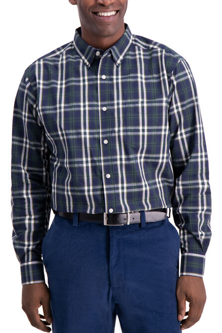 Classic Plaid Shirt, Navy view# 1