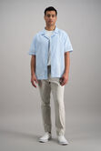 Short Sleeve Seersucker Camp Shirt, Sky view# 3