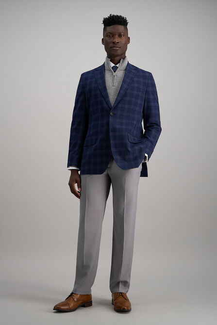 J.M. Haggar Large Check Coat, BLUE view# 3