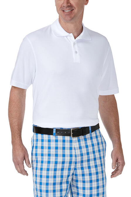 Solid Waffle Polo, White view# 1