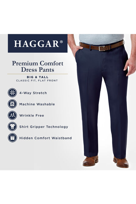 Big &amp; Tall Premium Comfort Dress Pant, Dark Chocolate view# 4