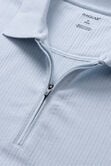 Premium Comfort Quarter Zip Jacquard Polo, Sky view# 5