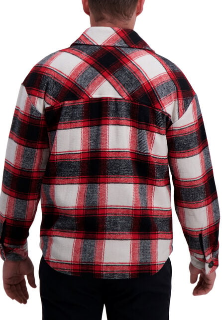 Supersoft Plaid Shacket, Red