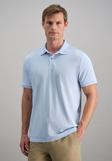 Short Sleeve Pique Polo, Sky