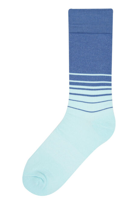 Blue Ombre Striped Socks, BLUE view# 1