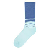 Blue Ombre Striped Socks, BLUE view# 1