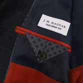 J.M. Haggar Textured Glen Plaid Sport Coat, Navy view# 3