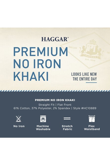 Premium No Iron Khaki,  Chocolate view# 4