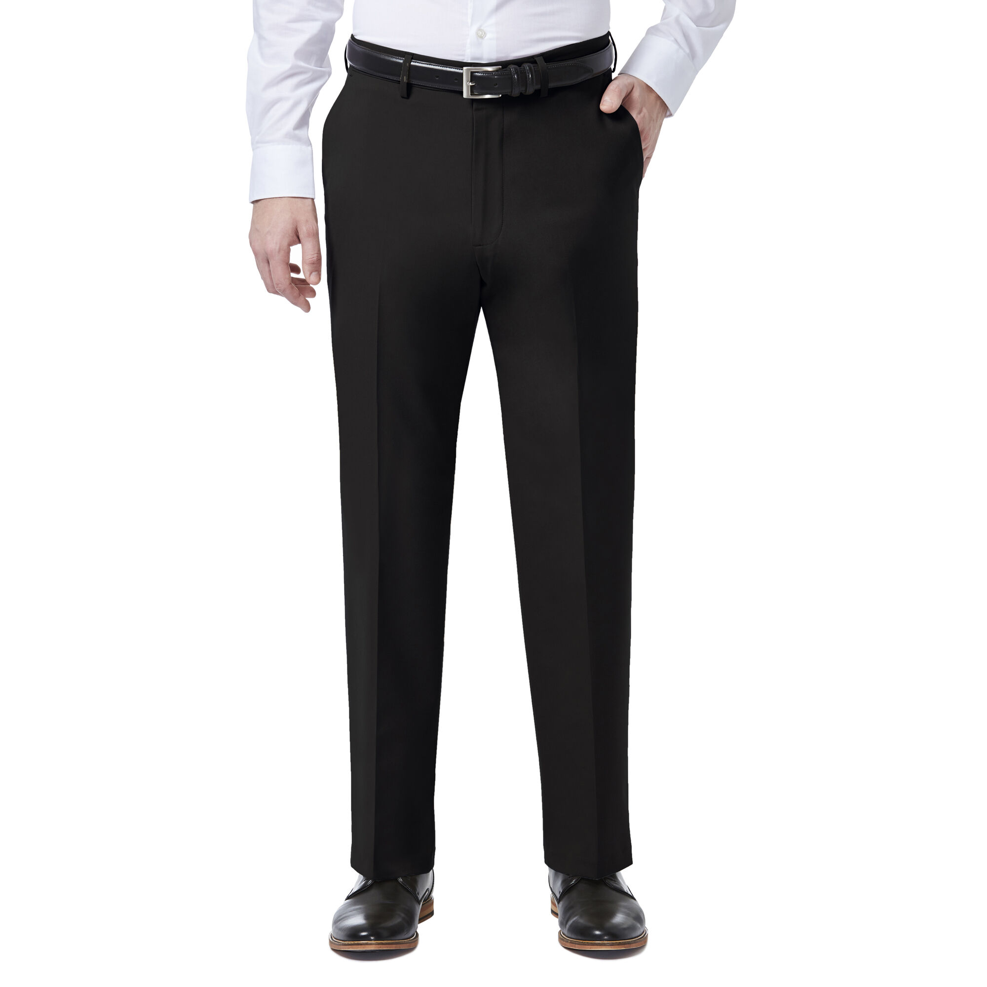 J.M. Haggar 4 Way Stretch Dress Pant Black (HD00669 Clothing Pants) photo