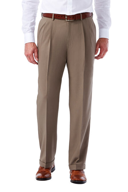 Big &amp; Tall E-CLO&trade; Glen Plaid Dress Pant,  Dark Taupe view# 1