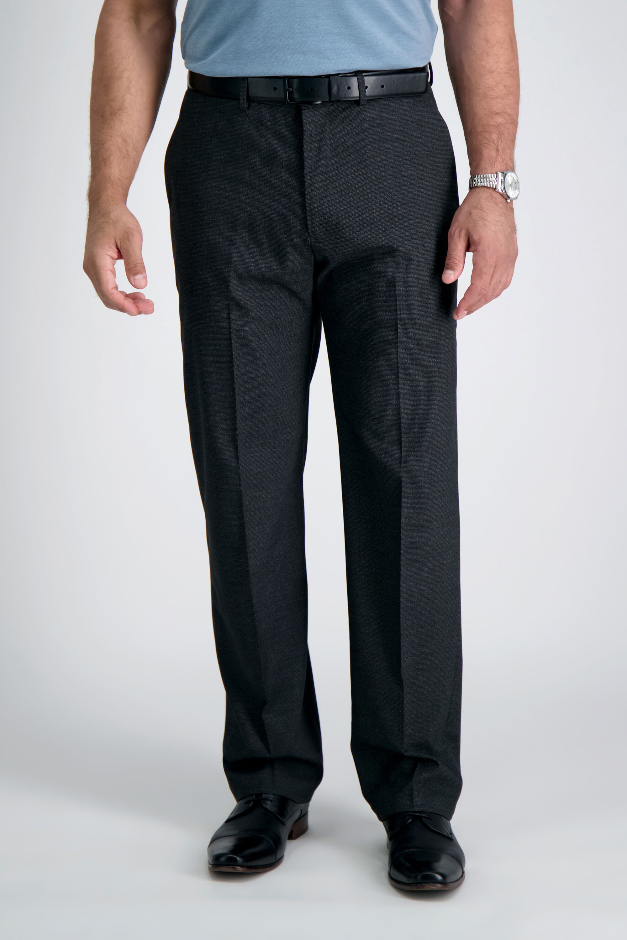 J.M. Haggar 4-Way Stretch Dress Pant - Sharkskin Windowpane