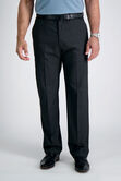 J.M. Haggar 4-Way Stretch Dress Pant - Sharkskin Windowpane, Black / Charcoal view# 2