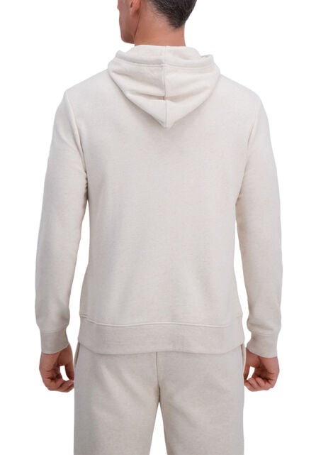 Pullover French Terry Fleece Hoodie Sweatshirt, Oatmeal