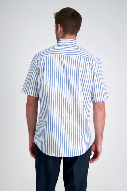 Short Sleeve Stripe Shirt, Blue Slate view# 2