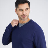 V-Neck Basic Sweater, Navy view# 3