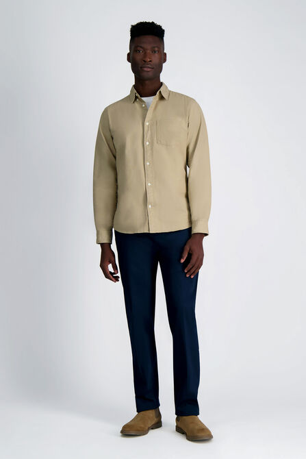 Wrinkle Free Performance Khaki Pant, Dark Navy view# 1