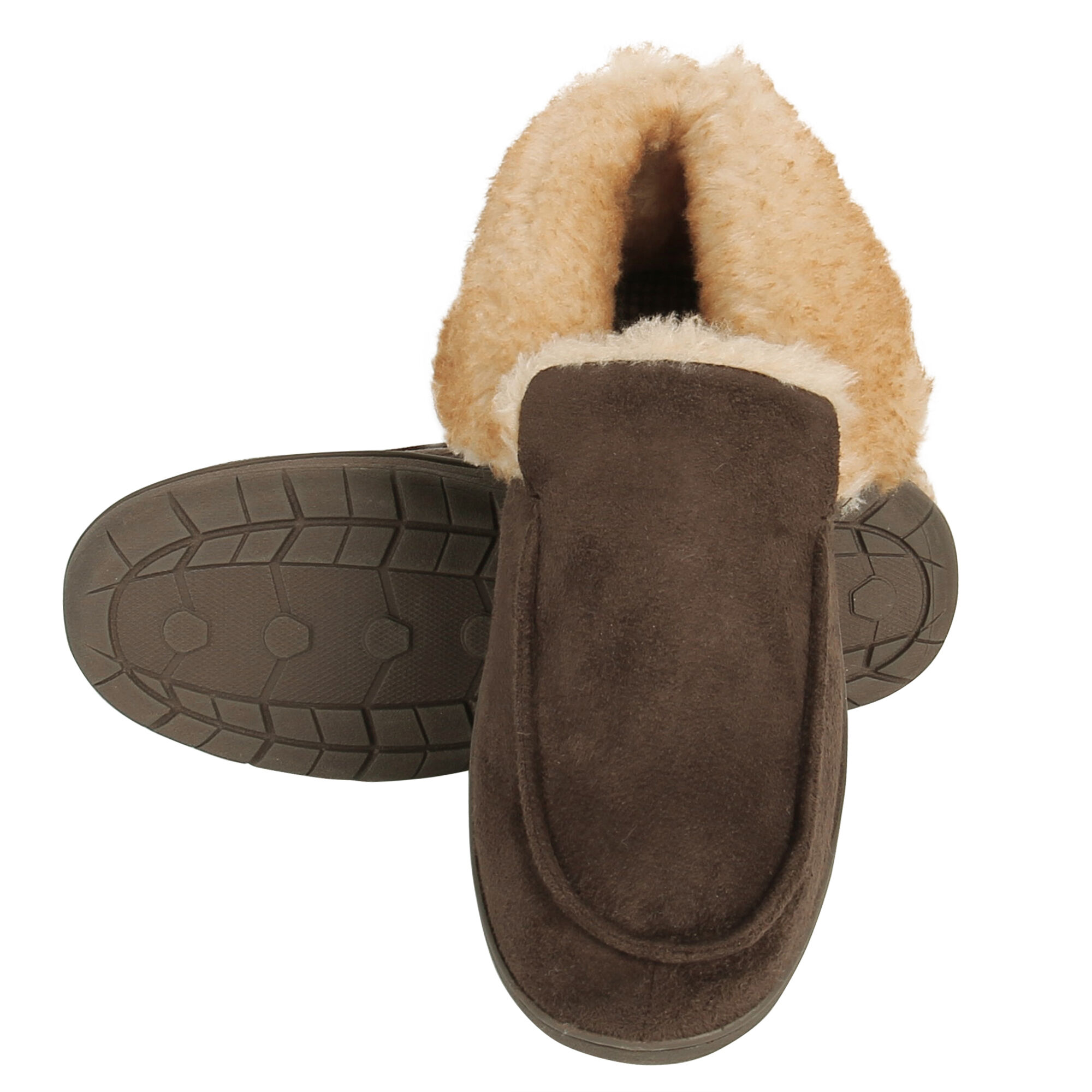 Haggar Microsuede Bootie Slippers Brown (71HH670010) photo