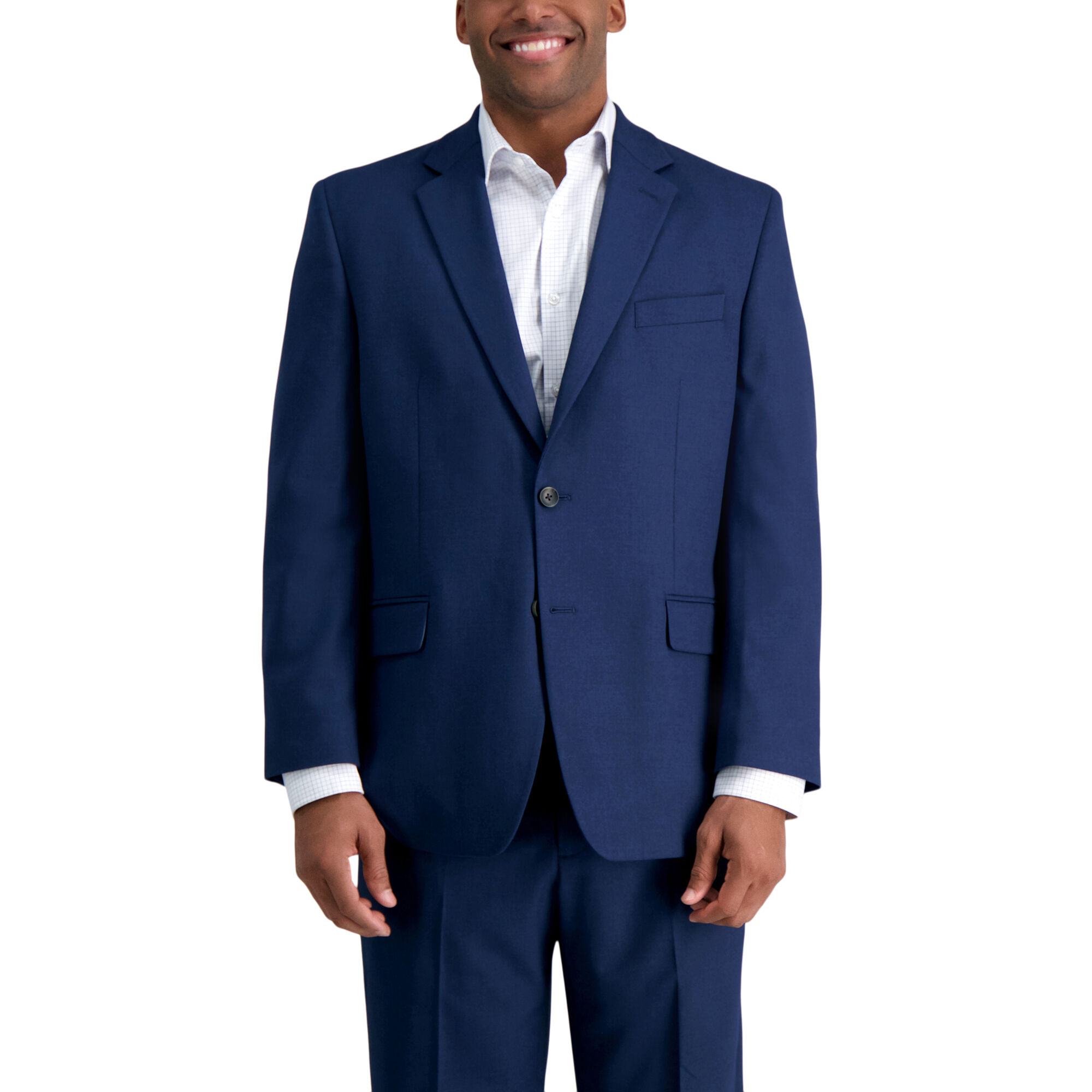 J.M. Haggar Basketweave Suit Separates Jacket Blue (HZ01001 Clothing Suits) photo