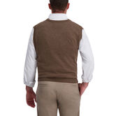 Basic V-Neck Sweater Vest, Bark view# 2