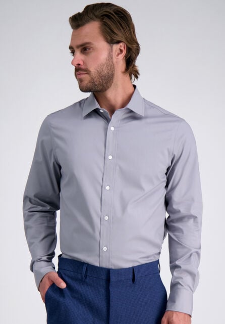 Premium Comfort Performance Cotton Dress Shirt - Charcoal, Graphite
