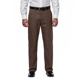 J.M. Haggar Premium Stretch Suit Pant - Flat Front, Chocolate view# 1