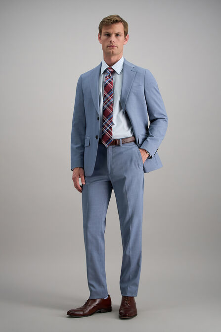 Smart Wash&reg; Dress Shirt - Blue Graph Check,  view# 3