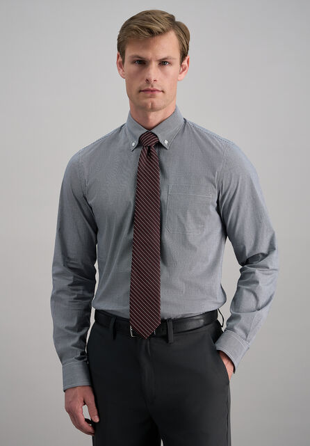 Premium Comfort Dress Shirt - Black Check, Black