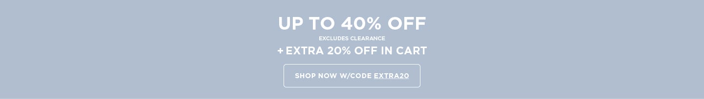 Up to 40% Off + Extra 20% Off w/Code