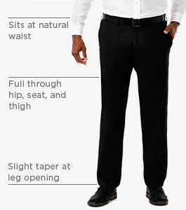 Men's Pants by Fit | Classic, Straight & Slim Pants |Haggar