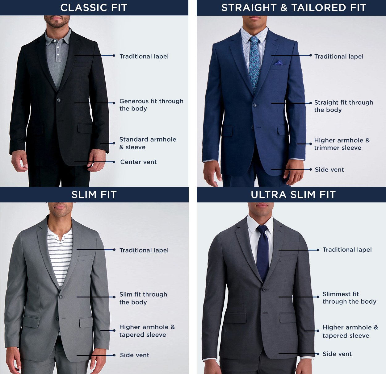 Size Chart  Mens Clothing Size Chart  Haggar