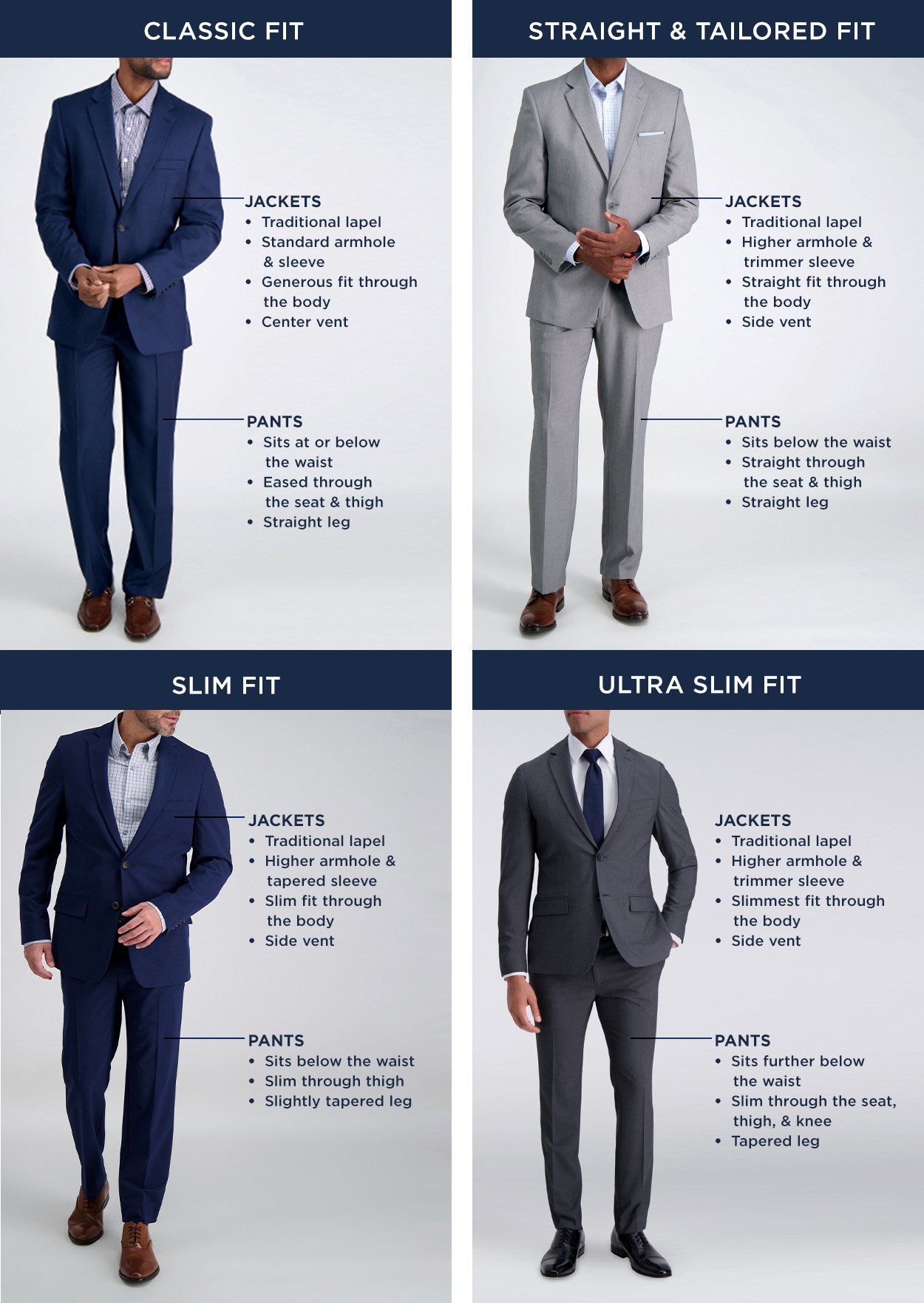 Size Chart  Mens Clothing Size Chart  Haggar