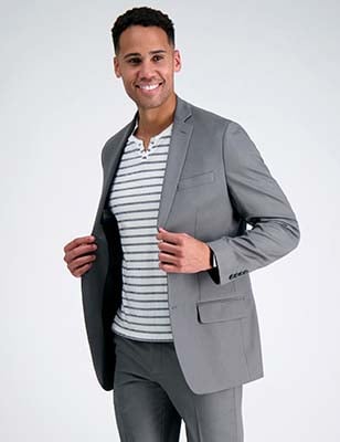 Haggar clothing men's tailored fit in motion blazer top