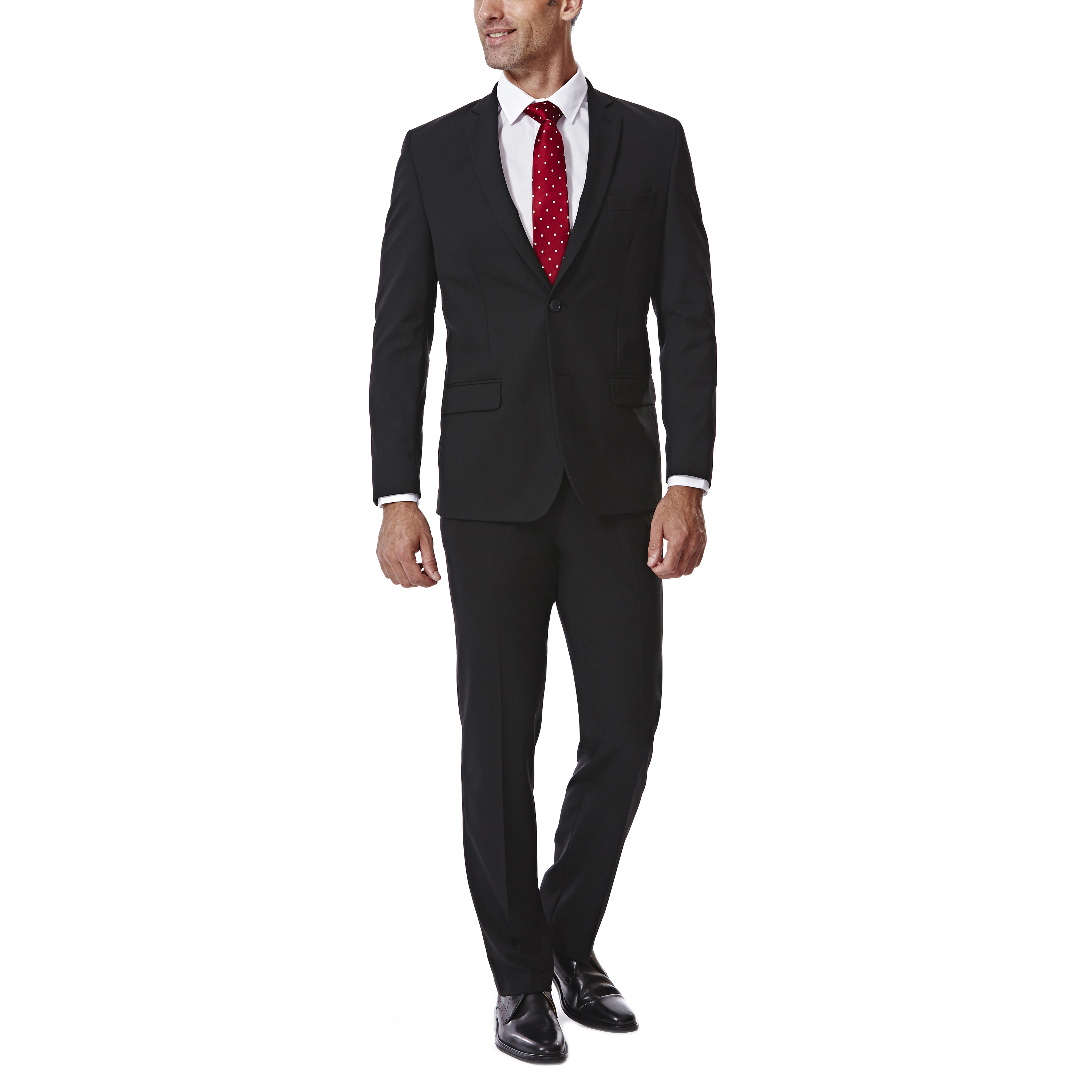 J.M Haggar Mens 4-Way Stretch Solid Gab Slim Fit Suit Separate Coat 