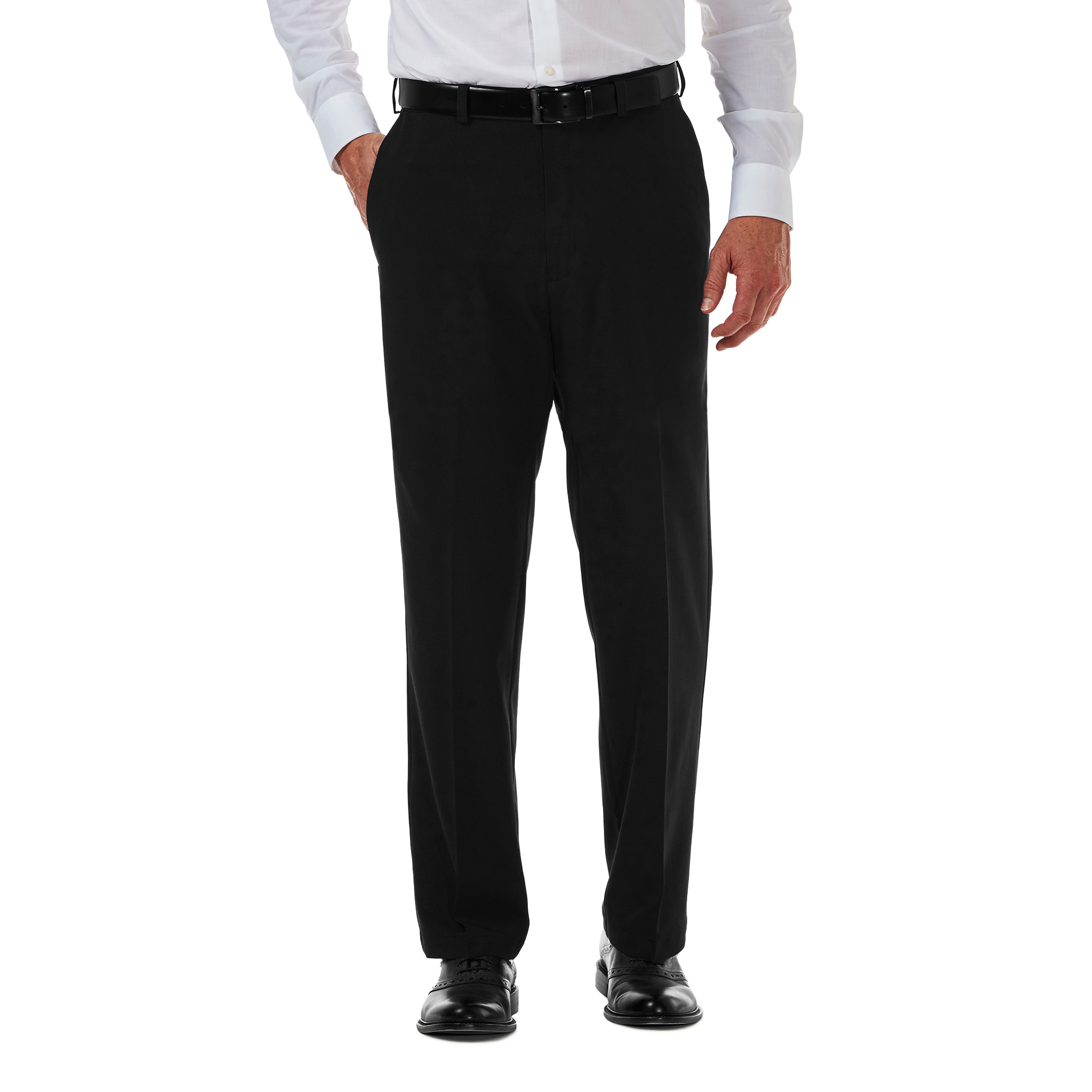 Haggar Mens Cool 18 Hidden Expandable Waist Pleat Front Pant Regular and Big & Tall Sizes 