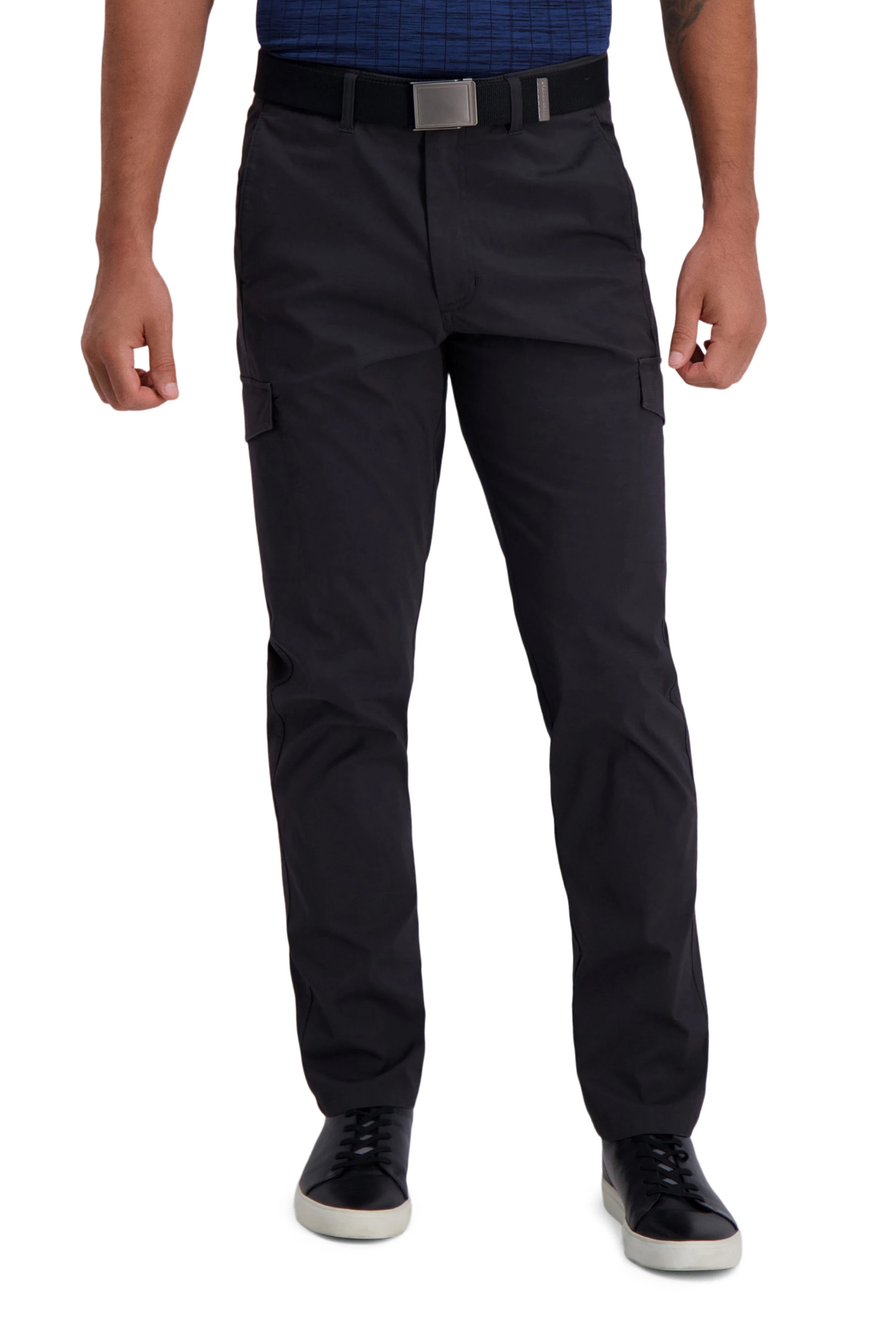 Haggar Men's The Active Series Slim Fit Flat Front Pant, Solid Black, 36W /  30L price in Saudi Arabia,  Saudi Arabia