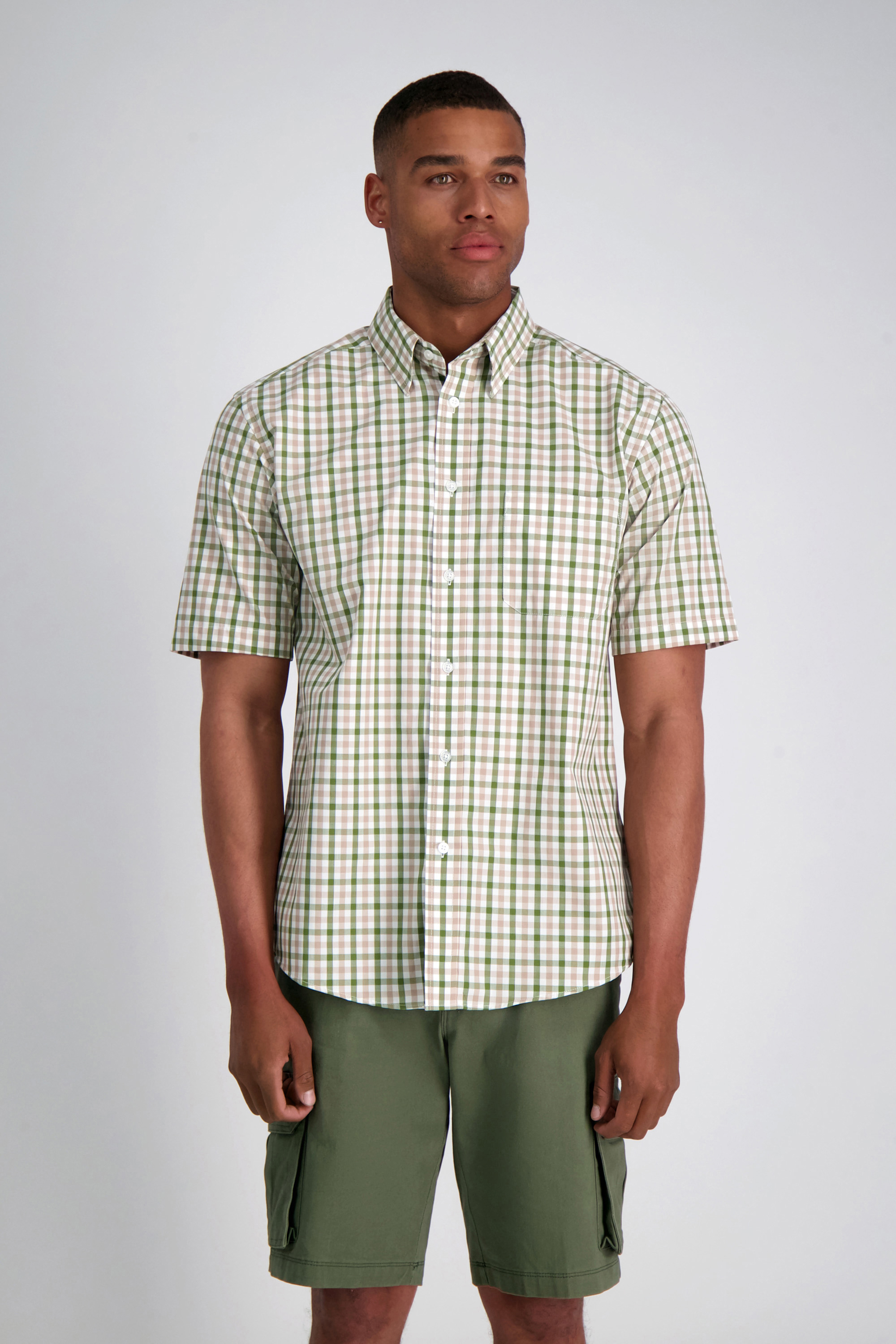☆F.ILLUMINATE☆ Dyed check shirt khaki HW00511_132.jpg